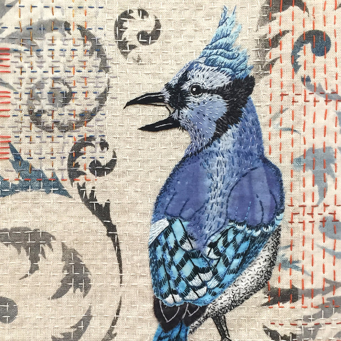 Virtual or In-person Workshop: Beautiful Birds Blue Jay Collage