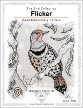 Load image into Gallery viewer, The Flicker, Hand Embroidery Pattern