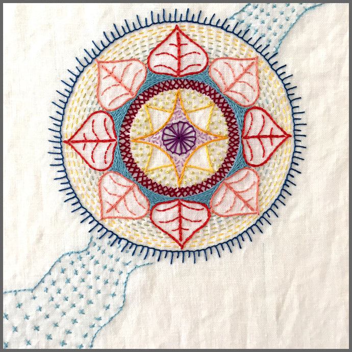Hand Embroidered Mandala, Virtual Workshop