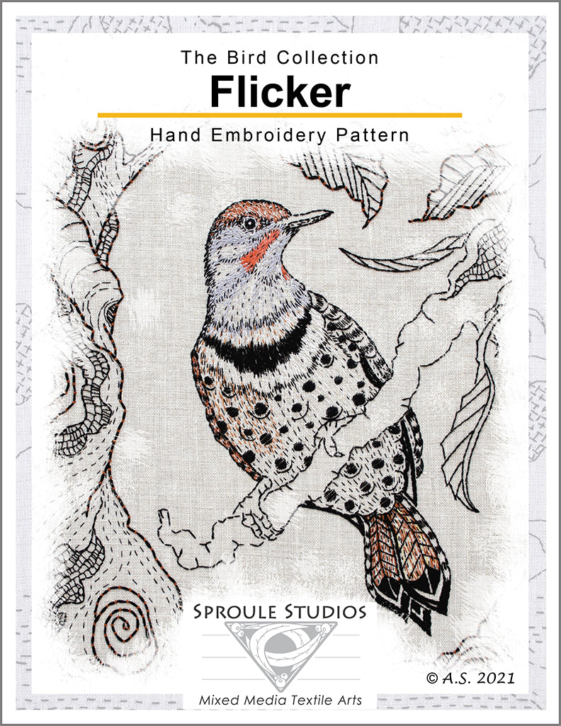 The Flicker, Hand Embroidery Pattern – Sproule Studios