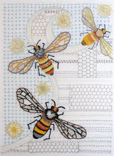 Load image into Gallery viewer, This is the Bees Embroidery Pattern from Sproule Studios.