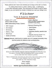 Load image into Gallery viewer, The Flicker, Hand Embroidery Pattern
