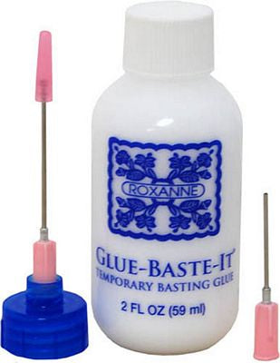 Temporary water soluble fabric glue for glue basting fabric.