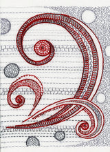 Load image into Gallery viewer, Curlicues hand embroidery pattern from April Sproule.