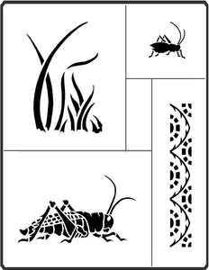 This Grasshopper Stencil by April Sproule is great for painting on art projects for children.